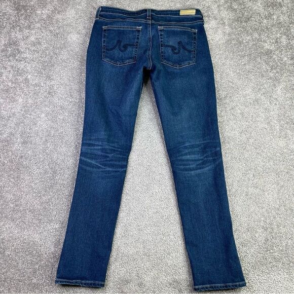 Ag Adriano Goldschmied Prima Jeans Women's 30 Blue Slim Straight Low Rise Dark - Picture 3 of 13